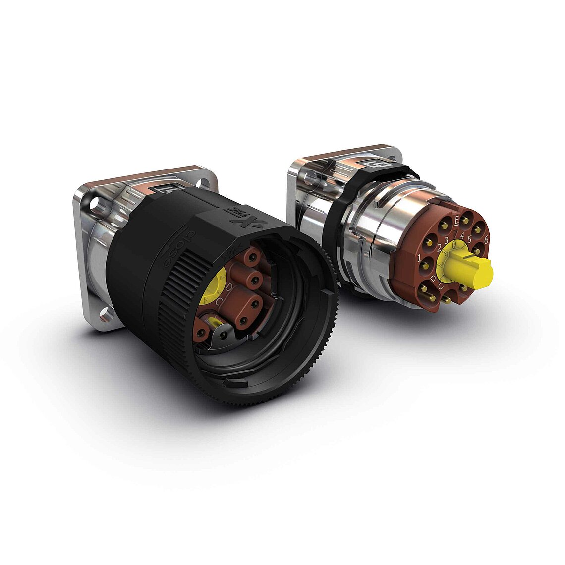 X-TEC-32 Steckeranbau gerade 6+PE+4 Metall