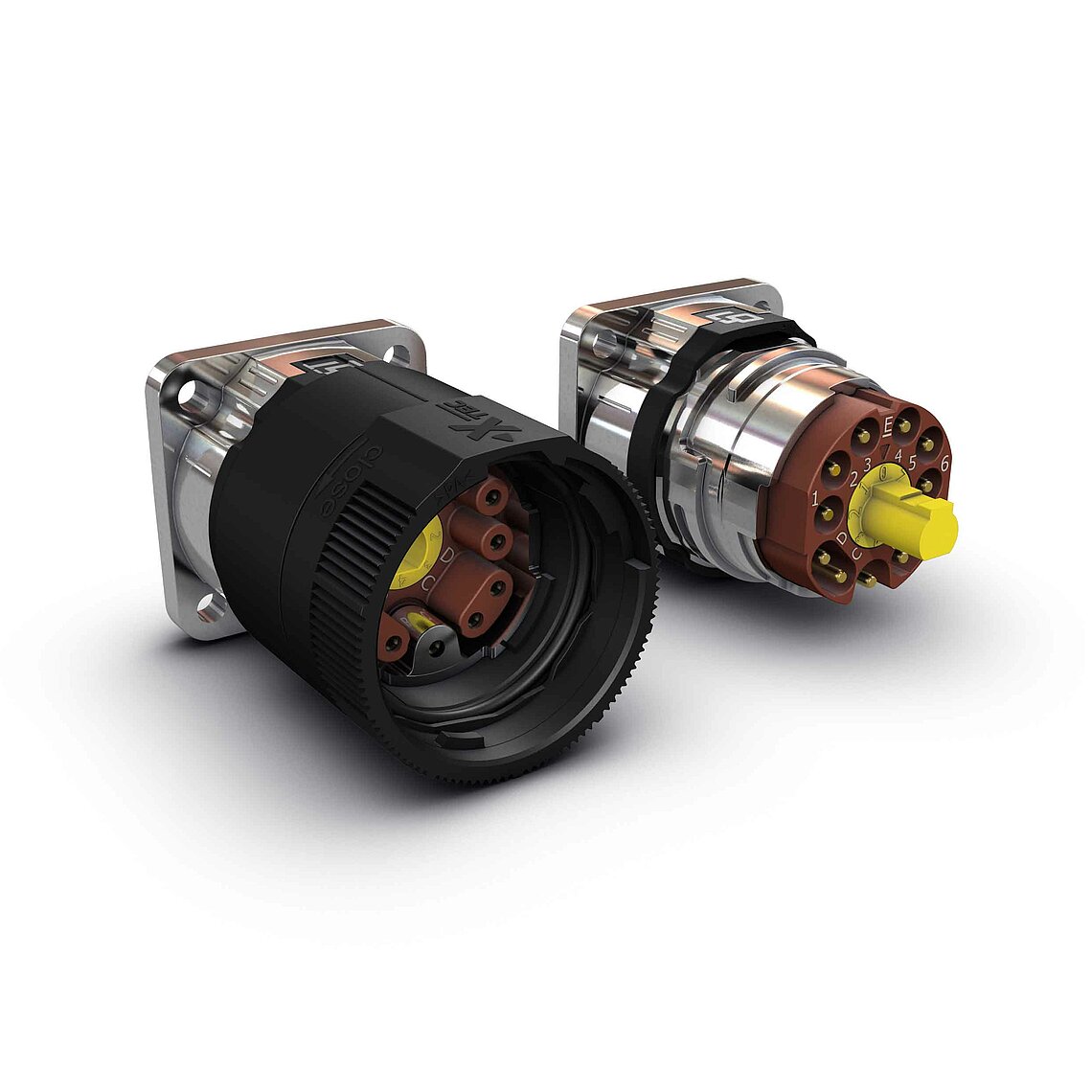 X-TEC-32 Steckeranbau gerade 6+PE+4 Metall