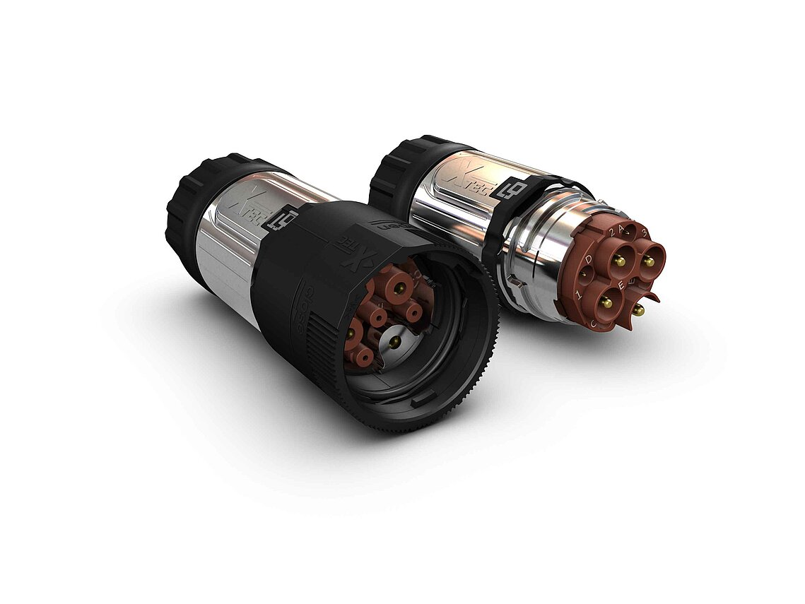 X-TEC-32 Leistungsstecker 3+PE+5 Metall