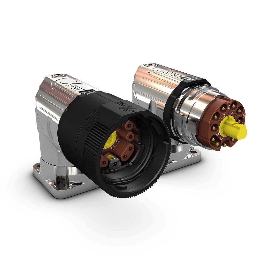 X-TEC-32 Steckeranbau gewinkelt 6+PE+4 Metall