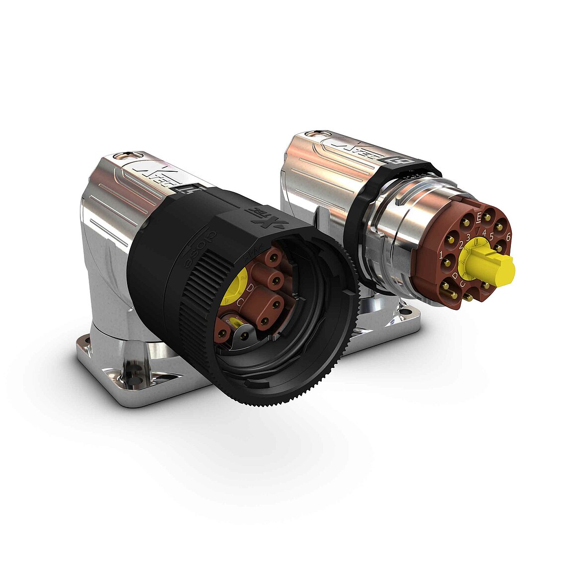 X-TEC-32 Steckeranbau gewinkelt 6+PE+4 Metall