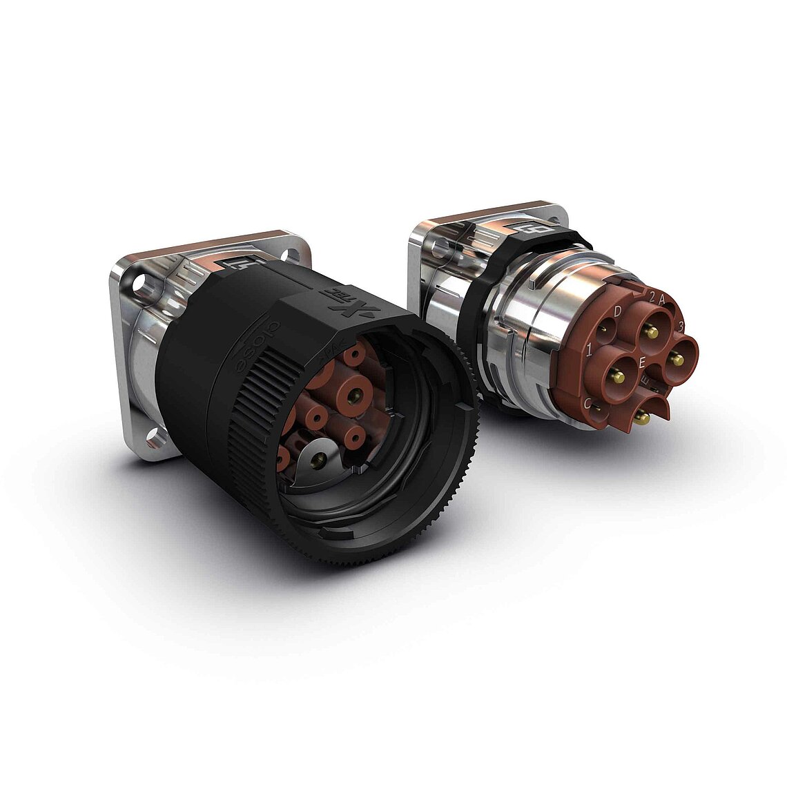 X-TEC-32 Steckeranbau gerade 3+PE+5 Metall