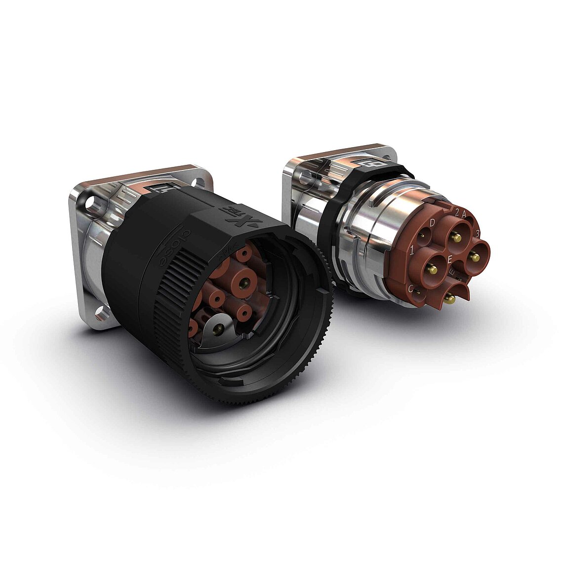 X-TEC-32 Steckeranbau gerade 3+PE+5 Metall